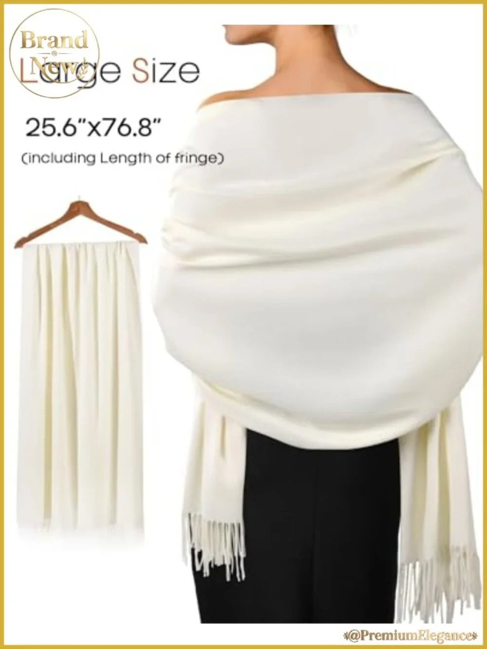 Womens Soft Shawl Wrap Scarf Oversized Pashmina for Wedding Travel
